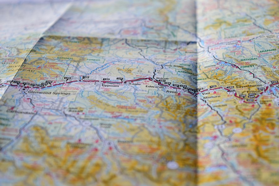 Photo alternative life paths map